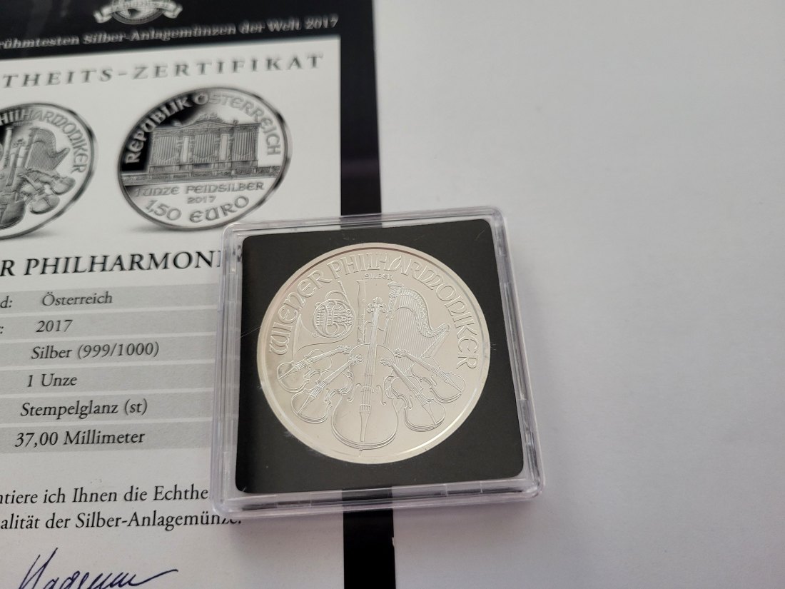  1,50 Euro 2017 Philharmoniker 1 Oz Die 12 berühmtesten Silbermünzen Österreich Spittalgold9800 (5455   
