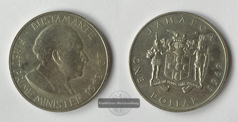  Jamaica 1969 One Dollar Commonwealth Games 1966 KM#50 FM-Frankfurt   