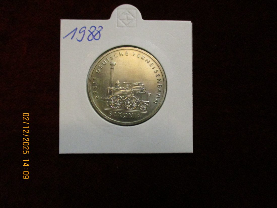  5 Mark DDR 1988 Saxonia  Metall: (K-N-Zk) Gewicht: 9,6 Gramm   