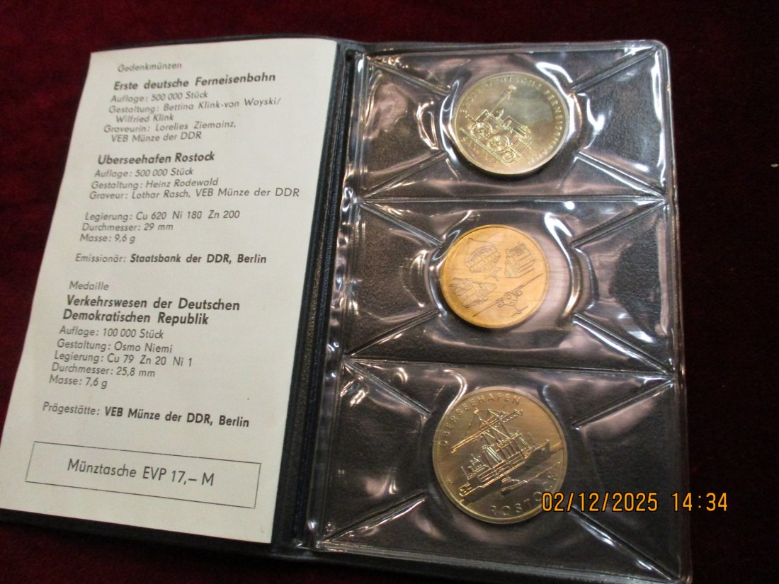  2 x 5 Mark DDR 1988 Verkehrswesen  Metall: (K-N-Zk) Gewicht: 19,2 Gramm   