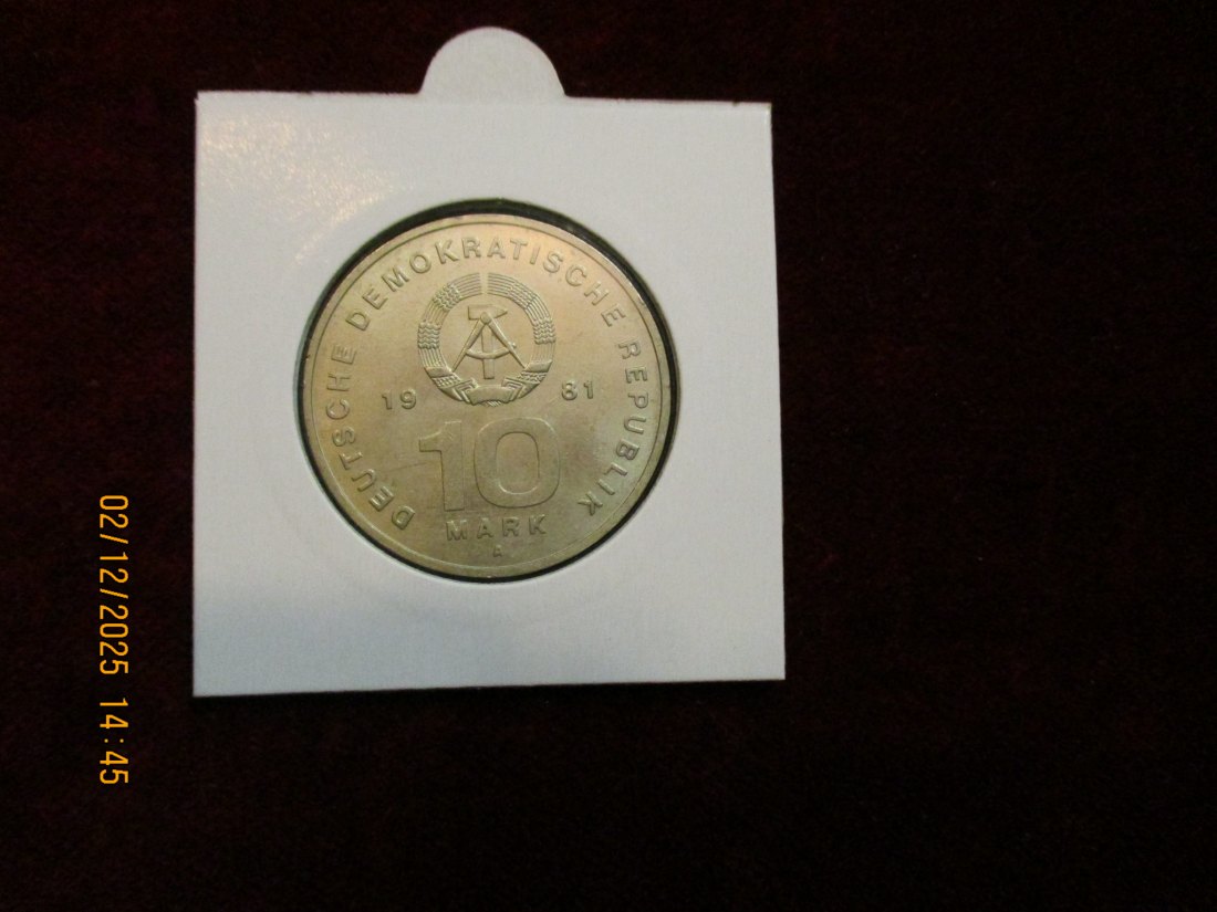  10 Mark DDR 1981 - 25 Jahre NVA  Metall: (K-N-Zk) Gewicht: 12 Gramm   