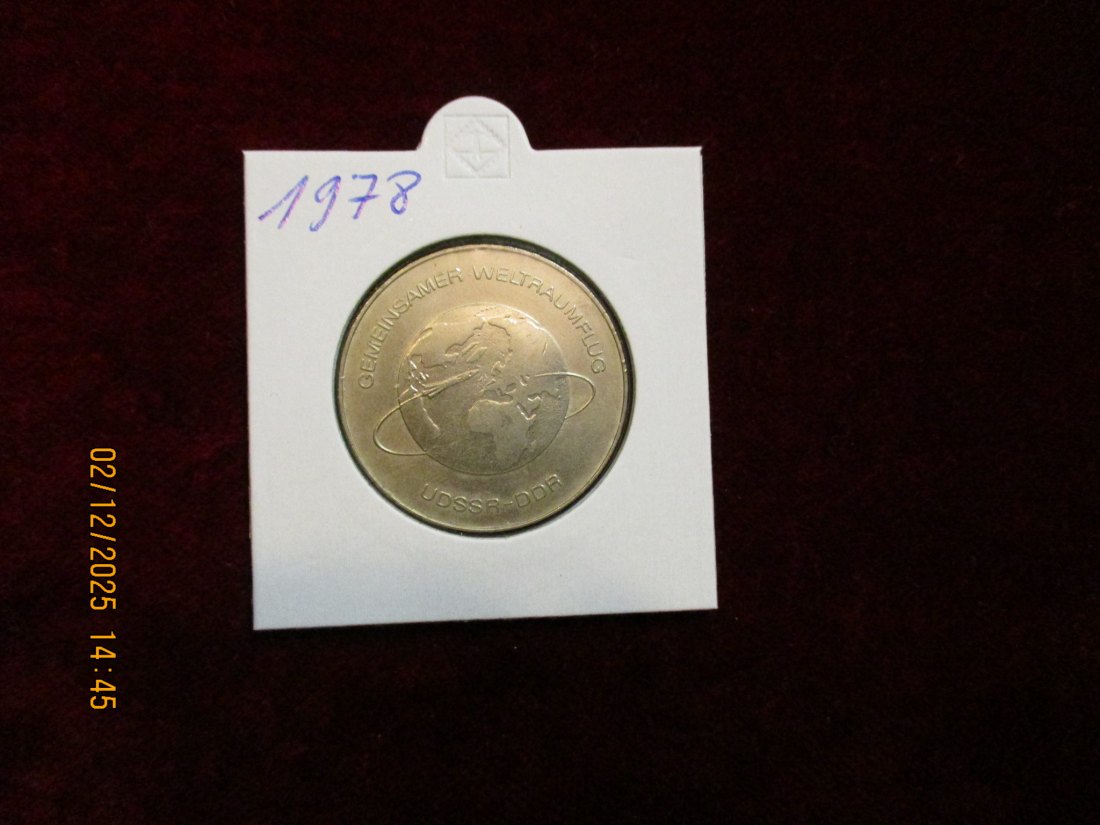  10 Mark DDR 1978 Weltraumflug  Metall: (K-N-Zk) Gewicht: 12 Gramm   