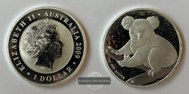 Australien 1 Dollar Koala 2009 KM#1111 FM-Frankfurt Feinsilber: 31,06g   