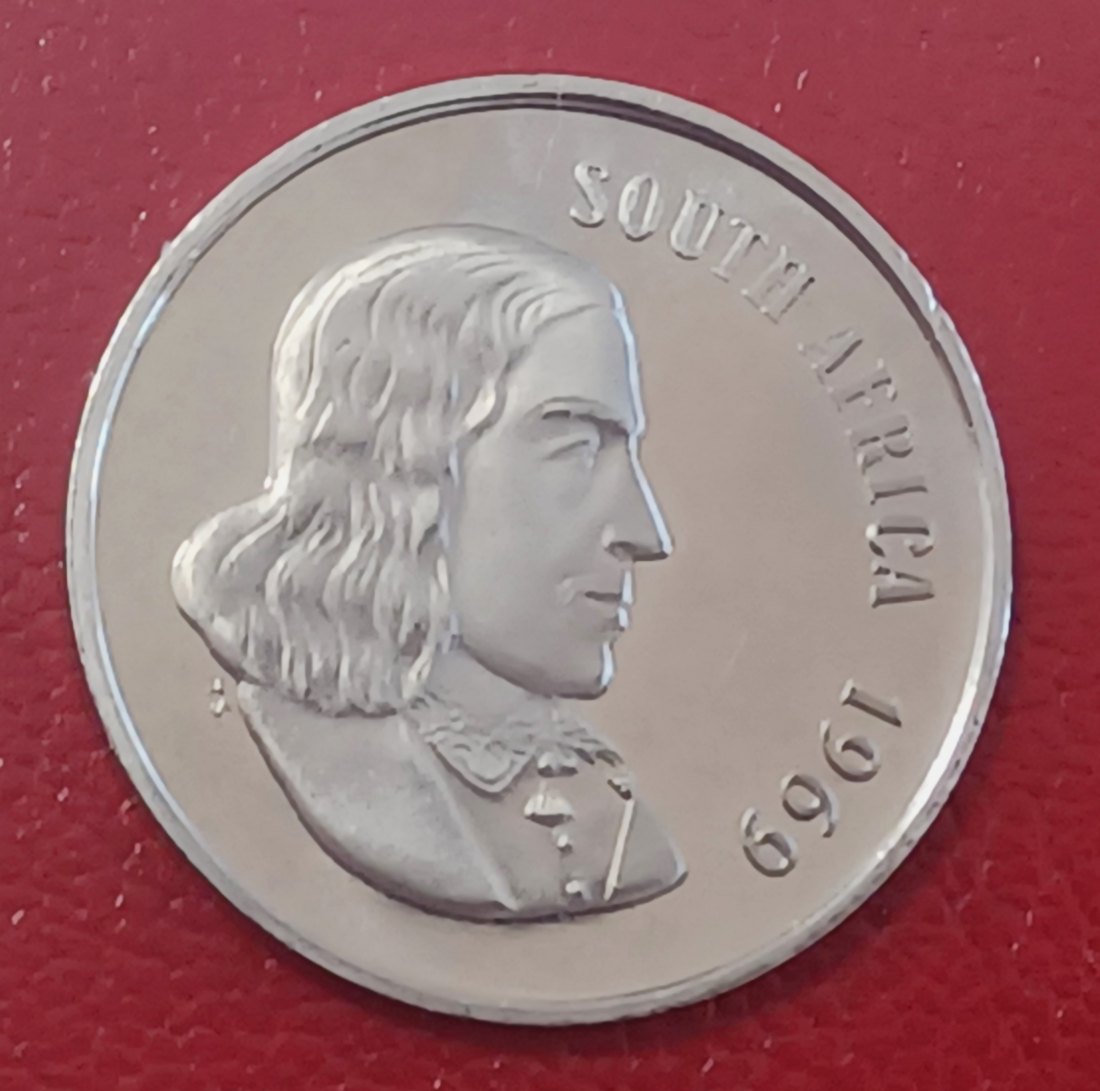  1969 South Africa Proof Van Riebeeck African Lilly Fifty Cent 50c Mintage 12,000 English Legend   
