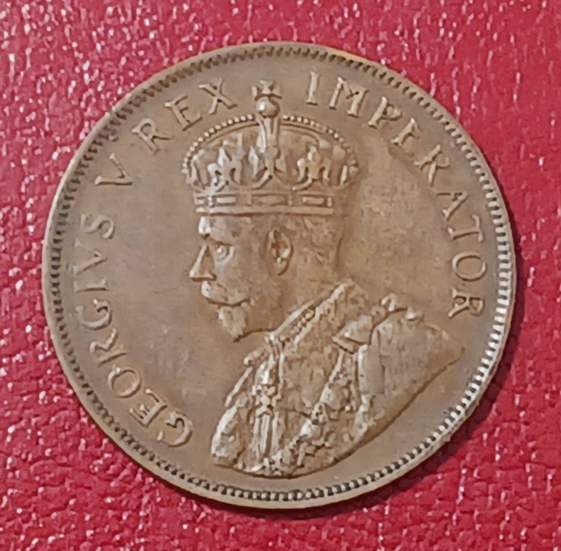  1935 South Africa Dromedaris George V One Penny 1D   