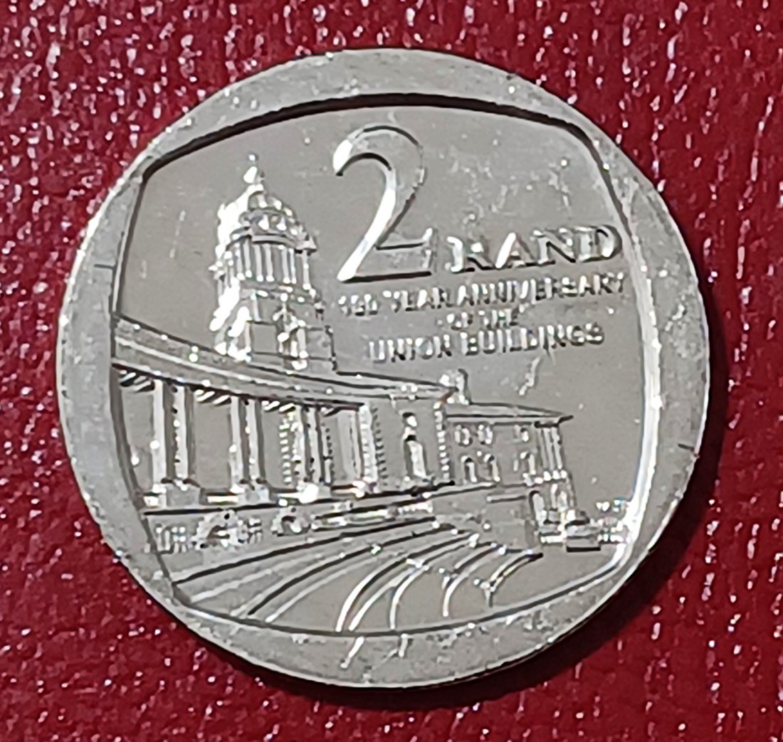 2013 South Africa BU UNC Union Building 100th Anniversary Two Rand R2
