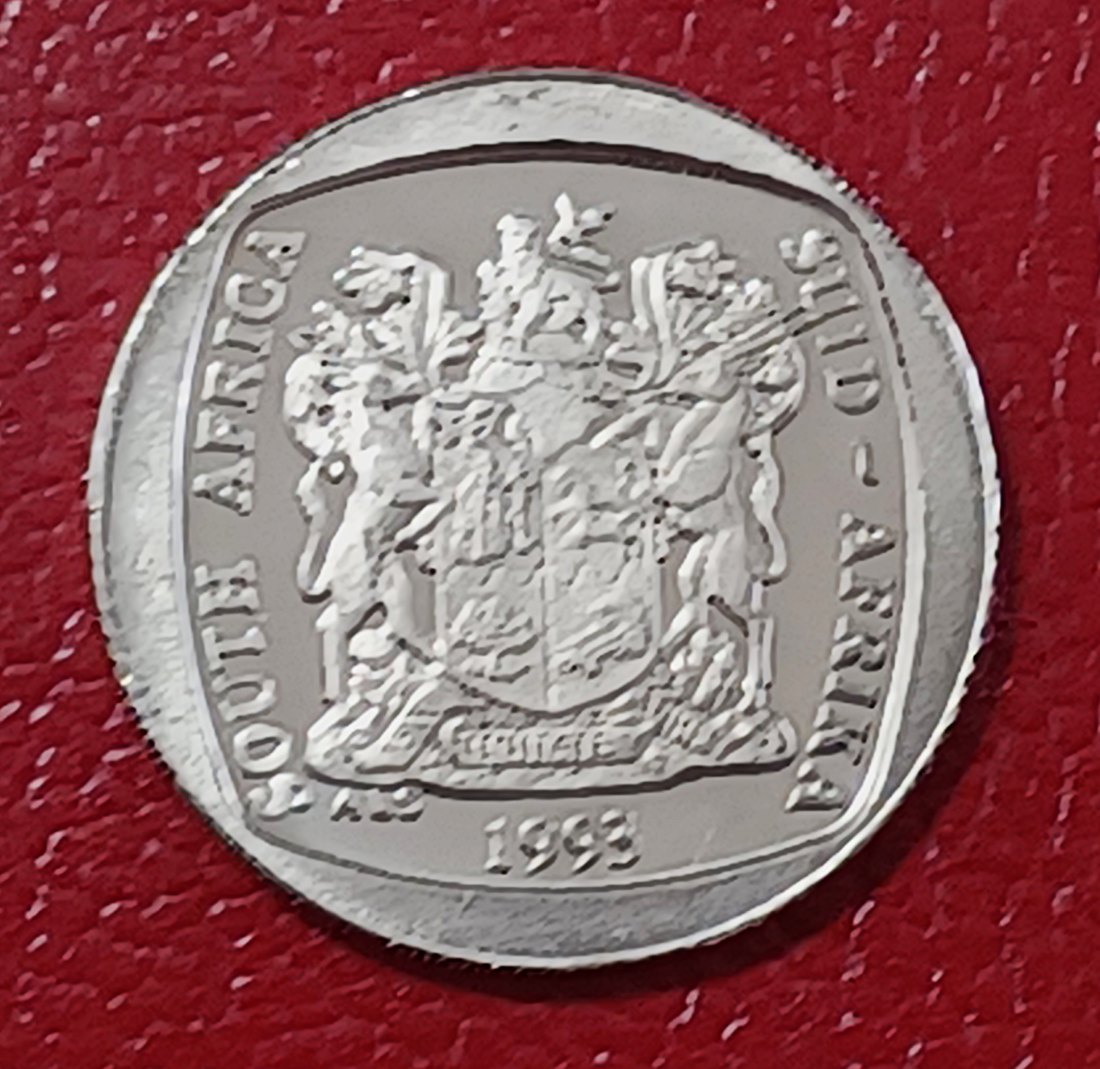  1993 South Africa PROOF Springbok One Rand R1 MINTAGE 10,902   