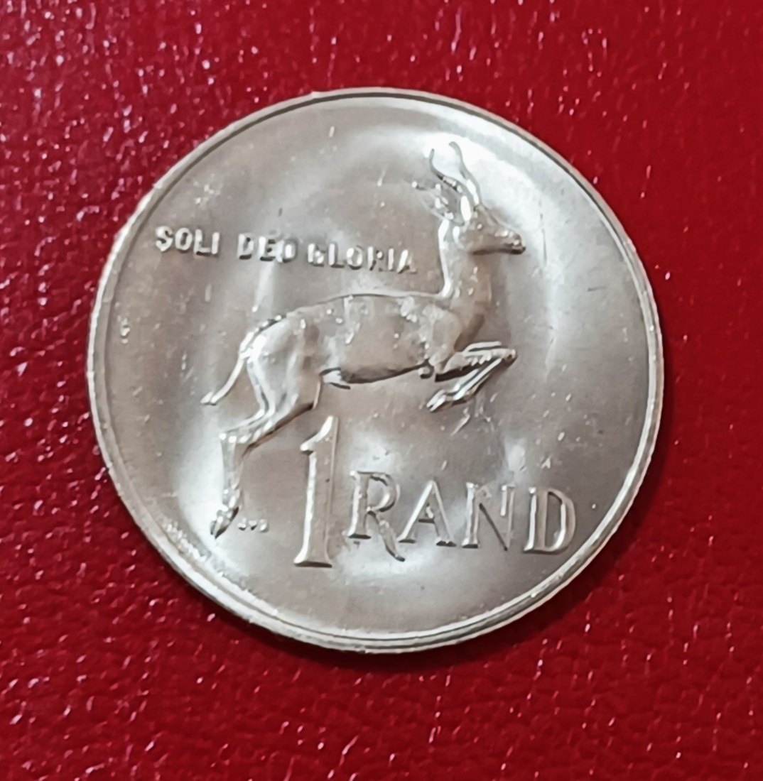  1990 South Africa BU UNC Springbok P.W Botha Nickel One Rand R1   