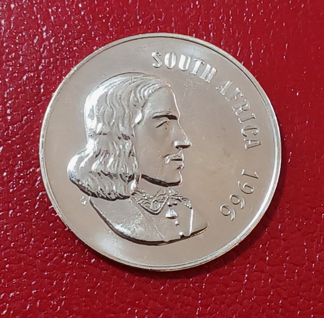  1966 South Africa Proof Van Riebeeck African Lilly Fifty Cent 50c Mintage 25,000 English Legend   