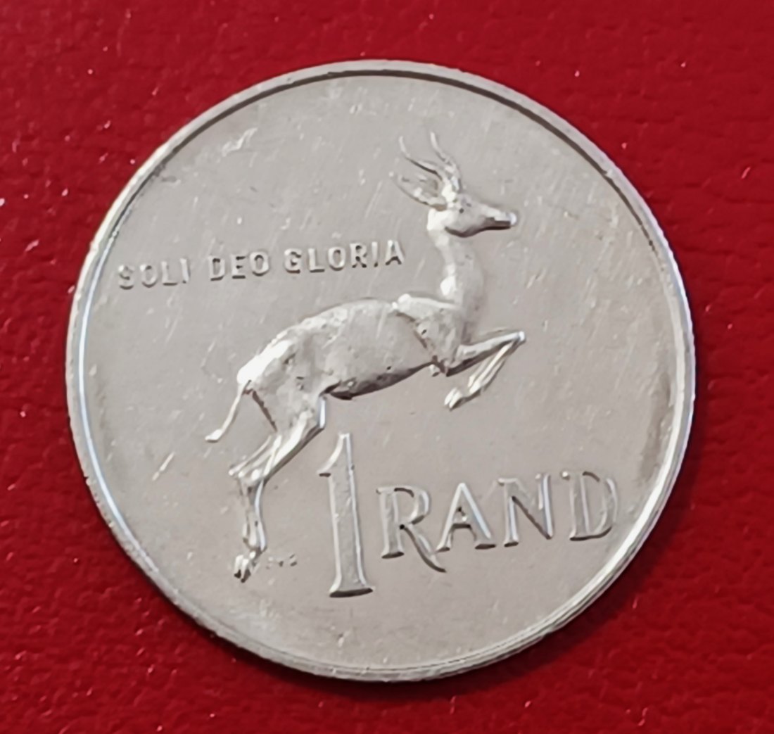  1979 South Africa PROOF Springbok Diederichs Nickel One Rand R1 MINTAGE 5,000   