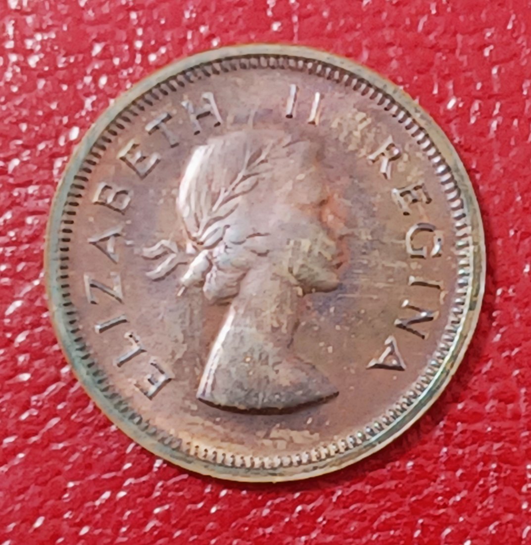  1955 PROOF South Africa Sparrows Elizabeth II Quarter Penny ¼P MINTAGE 2,850   