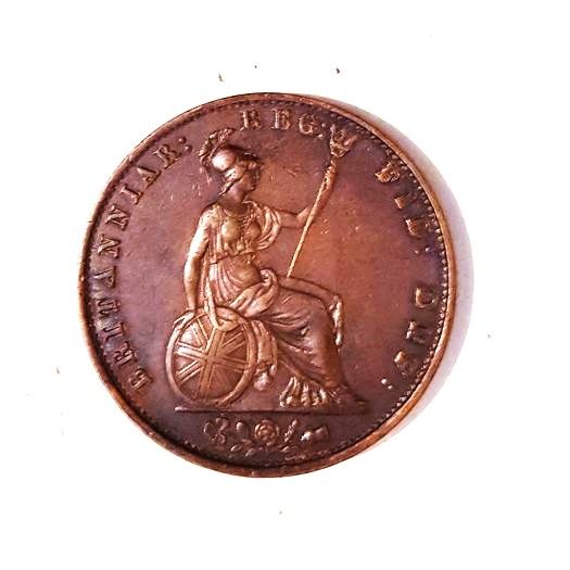 GB/UK 1853 Victoria 1 Penny in VZGL.!   