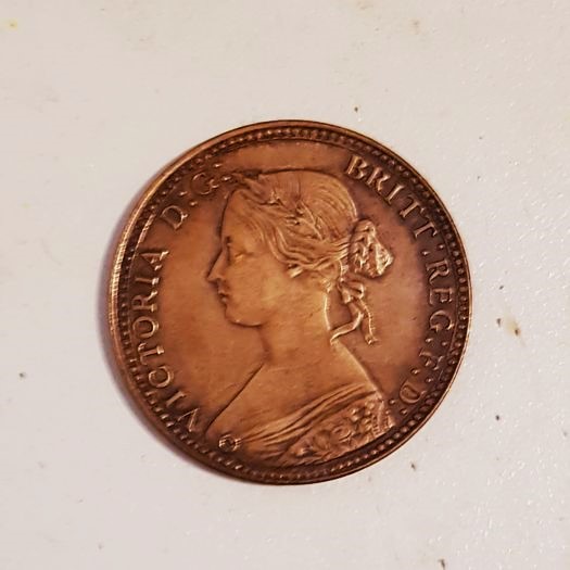 GB/UK 1860 Victoria 1 Penny in VZGL+.!