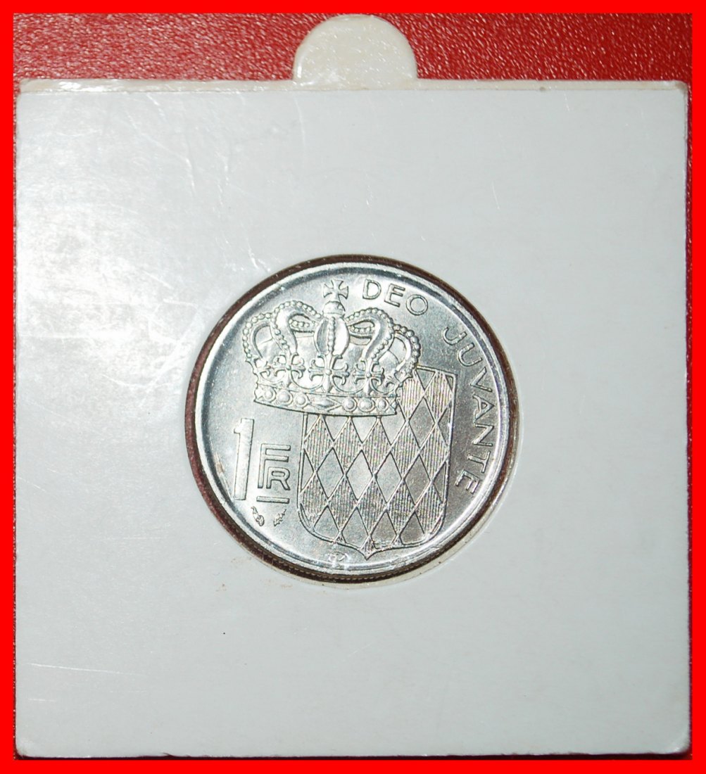  Ⰿ FRANCE (1960-1995): MONACO ★ 1 FRANC 1978 UNC SHIELD! RAINIER III 1949-2005★LOW START★NO RESERVE   