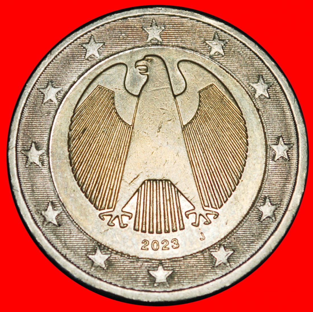 Ⰿ NON-PHALLIC TYPE (2008-2025): GERMANY ★ 2 EUROS 2023J HAMBURG! DIE I!★LOW START★ NO RESERVE!