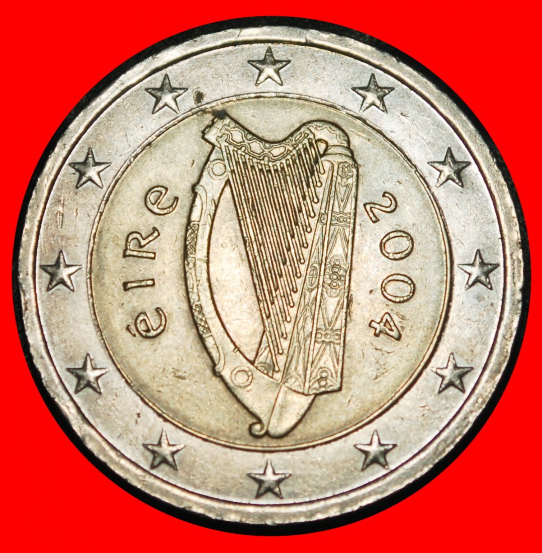 Ⰿ PHALLISCHE TYP 2002-2006: IRLAND ★ 2 EURO 2004 KANTE r1! UNGEWÖHNLICH! ★OHNE VORBEHALT!