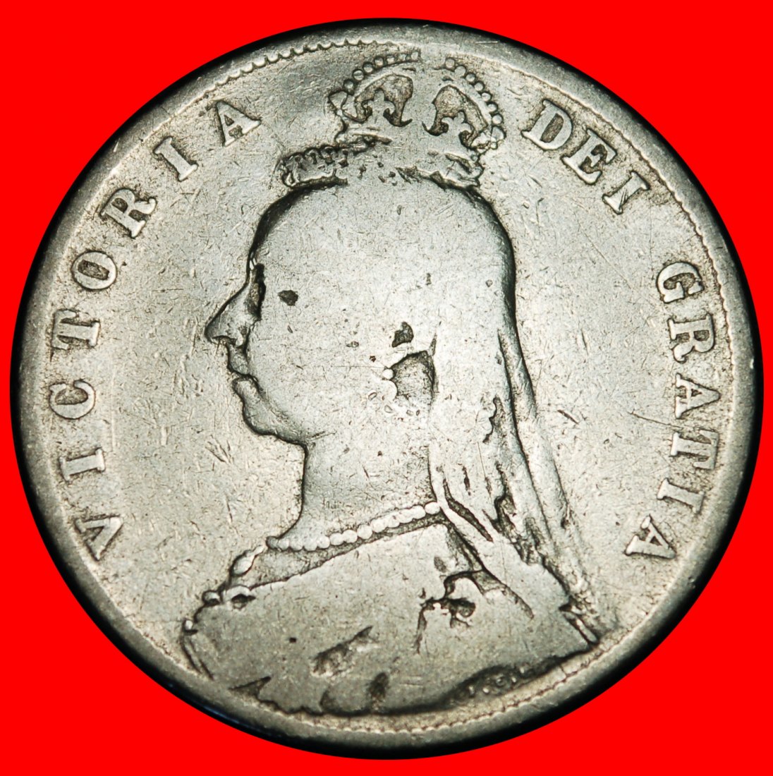  Ⰿ SILVER (1887-1892): GREAT BRITAIN ★ 1/2 CROWN 1888 VICTORIA (1837-1901)! ★LOW START★ NO RESERVE!   