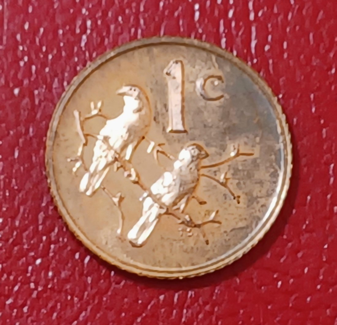  1975 South Africa PROOF Sparrows One Cents 1c Mintage 18,000   