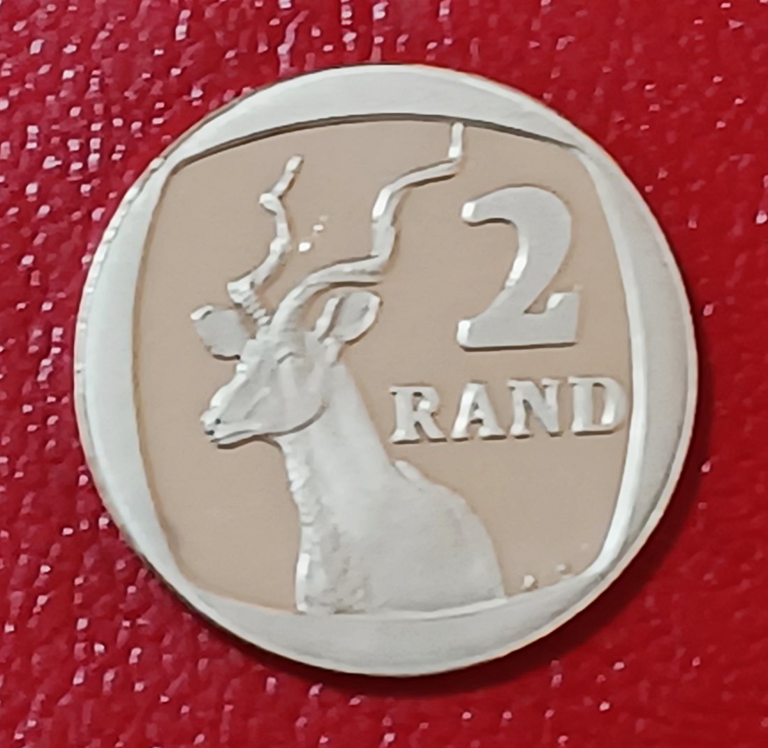  1995 South Africa PROOF KUDU Two Rand R2 MINTAGE 5,816   