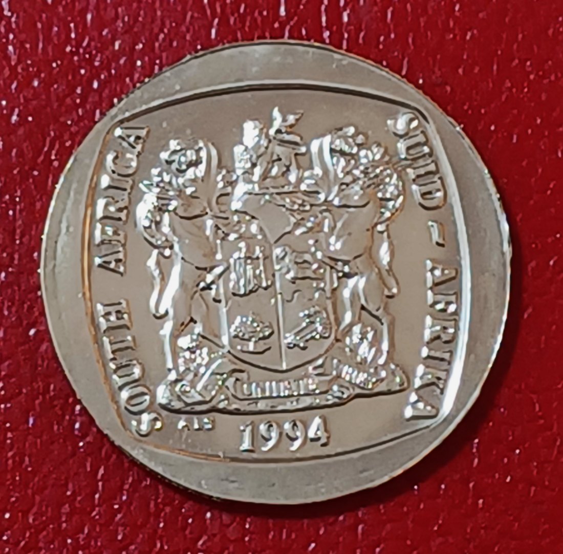  1994 South Africa BU UNC Wildebeest Five Rand R5   