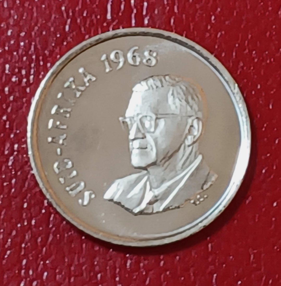  1968 South Africa Proof Charles Swart Aloe Plant Ten Cent 10c Mintage 25,000 Afrikaans Legend   