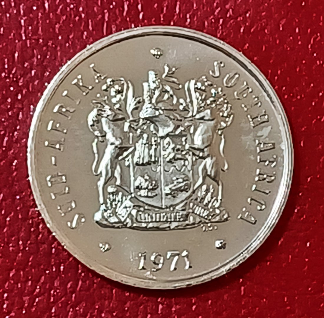  1971 South Africa Proof African Protea Twenty Cent 20c Mintage 12,000   