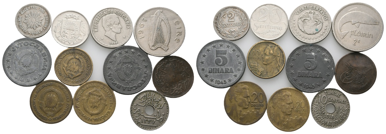  Ausland; Lot Kleinmünzen ( 11 Stück )   