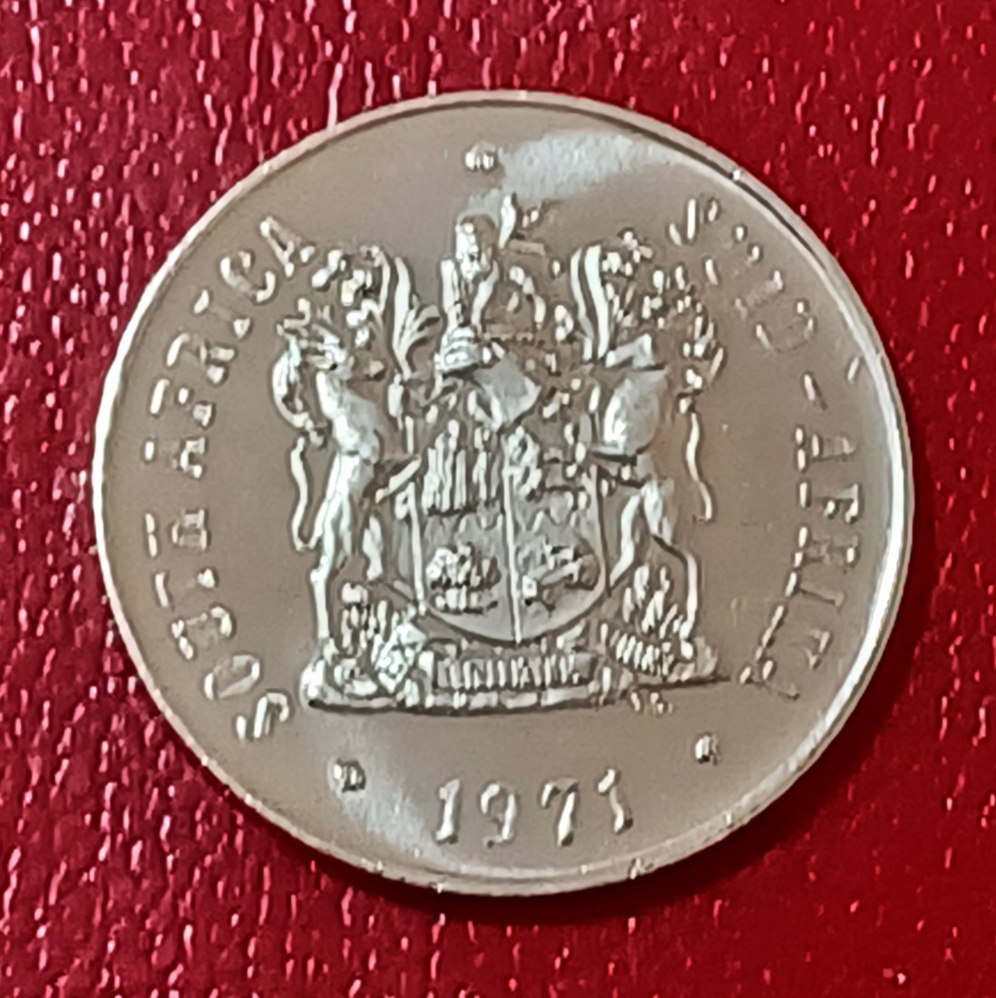  1971 South Africa Proof African Lilly Fifty Cent 50c Mintage 12,000   