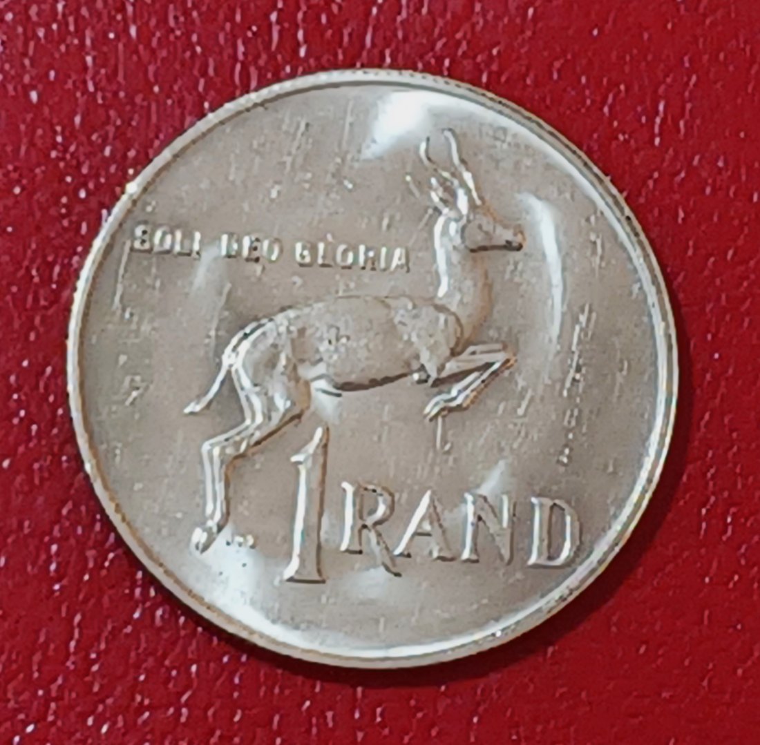  1989 South Africa BU UNC Springbok Nickel One Rand R1   