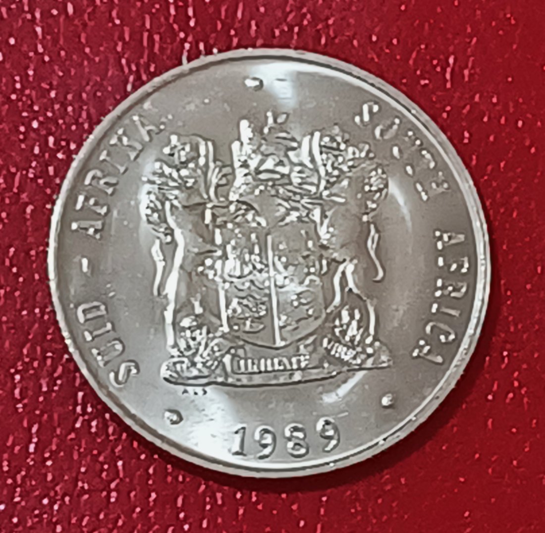  1989 South Africa BU UNC Springbok Nickel One Rand R1   