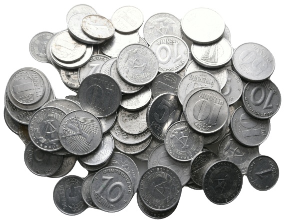  DDR; Lot Kleinmünzen (81 Stück)   