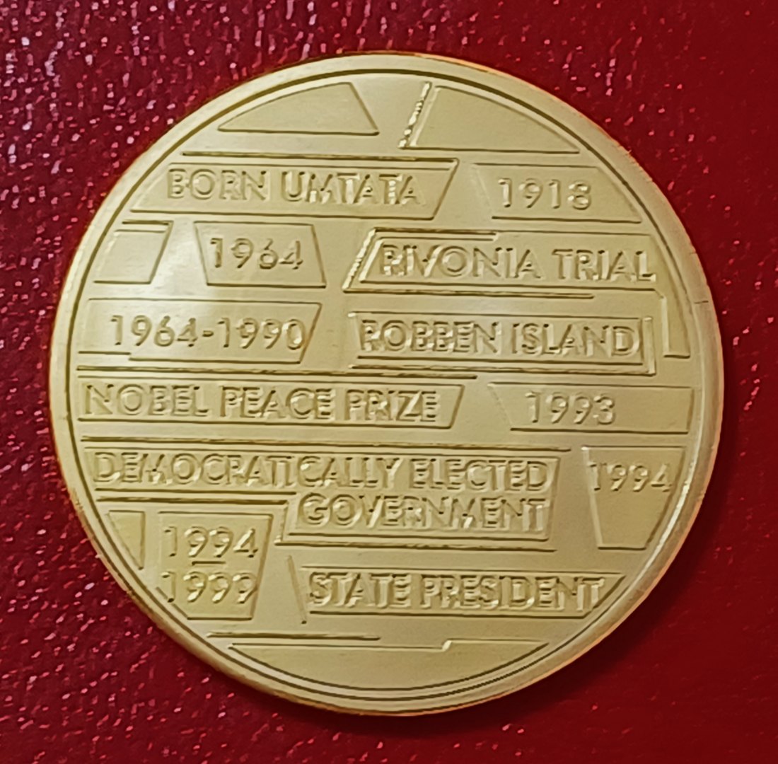  South Africa Nelson Mandela The Long Walk 38mm 29g Medal   