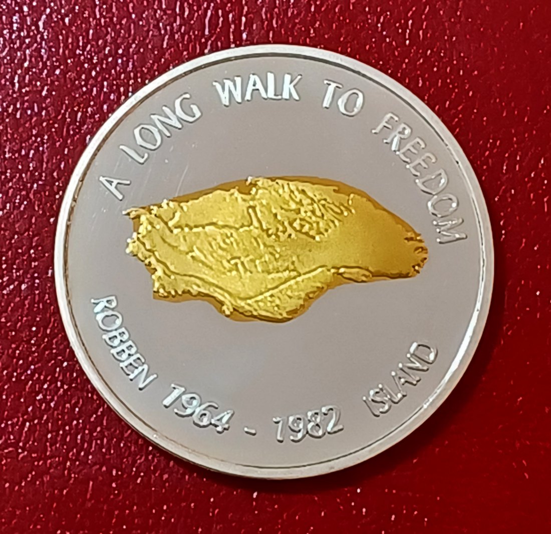  South Africa Nelson Rolihlahla Mandela A Long Walk to Freedom Robben Island 1964~198 38mm 29g Medal   