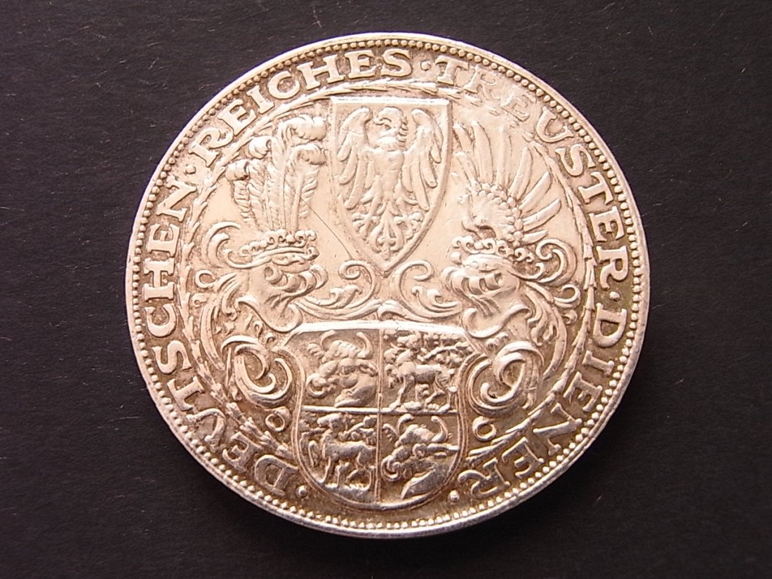  Deutsches Reich Medaille Hindenburg 1927 36mm 24,74gr. Silber 0,900fein   