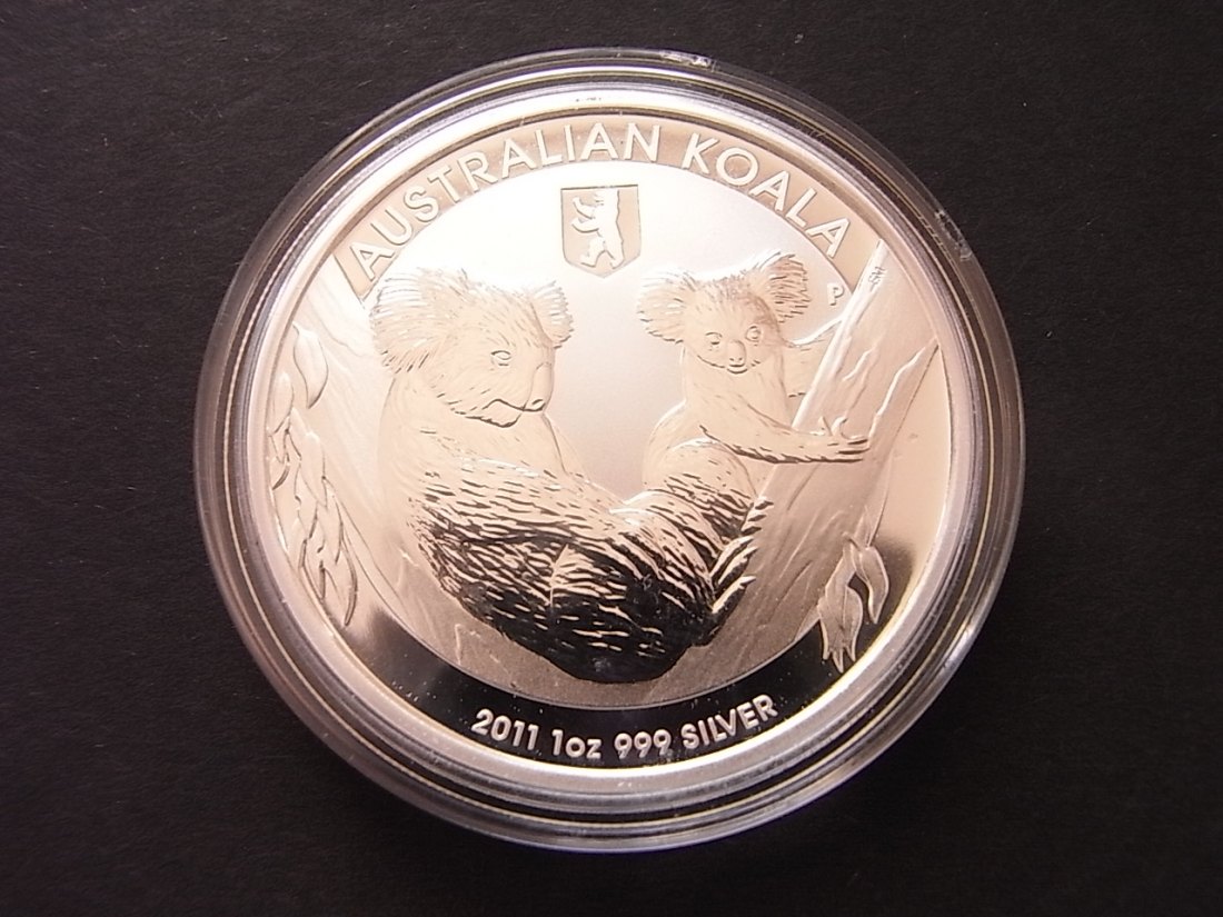  Australien 1 Dollar Koala 2011 Privy Mark Berliner Bär 1 Oz Silber   