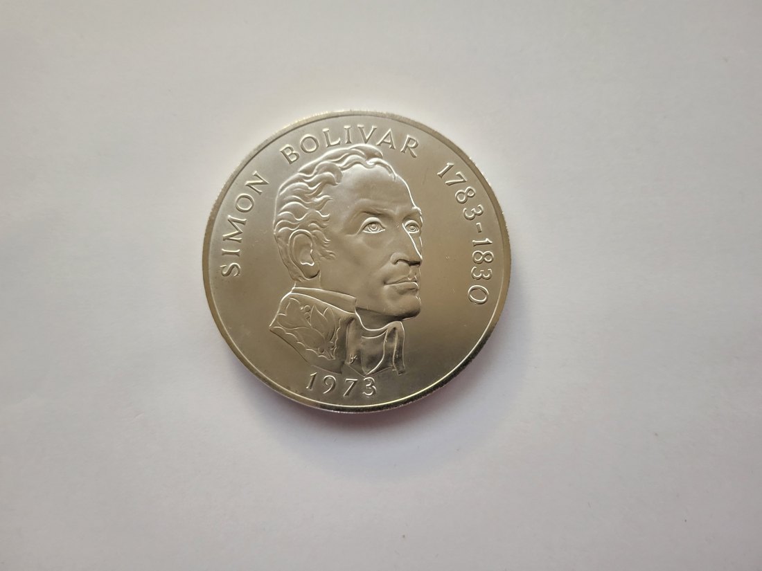  20 Balboas 1973 Simon Bolivar Ley 925/131,1g silber Panama Spittalgold9800 (00   