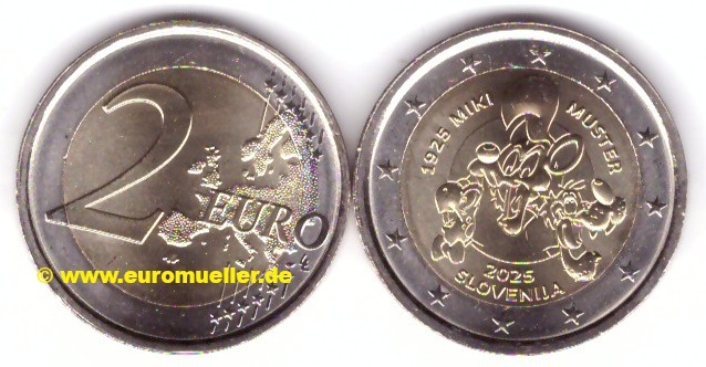 Slowenien 2 Euro Sondermünze 2025...M. Muster   