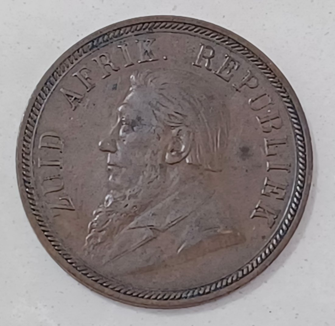  1898 BU UNC South Africa ZAR Paul Kruger One Penny 1D   