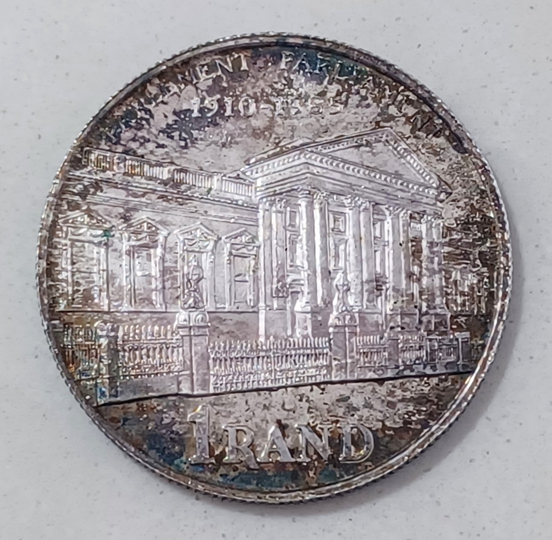  1985 South Africa PROOF Parliament 75 Years One Rand R1 MINTAGE 25,698 80% Silver 15g   