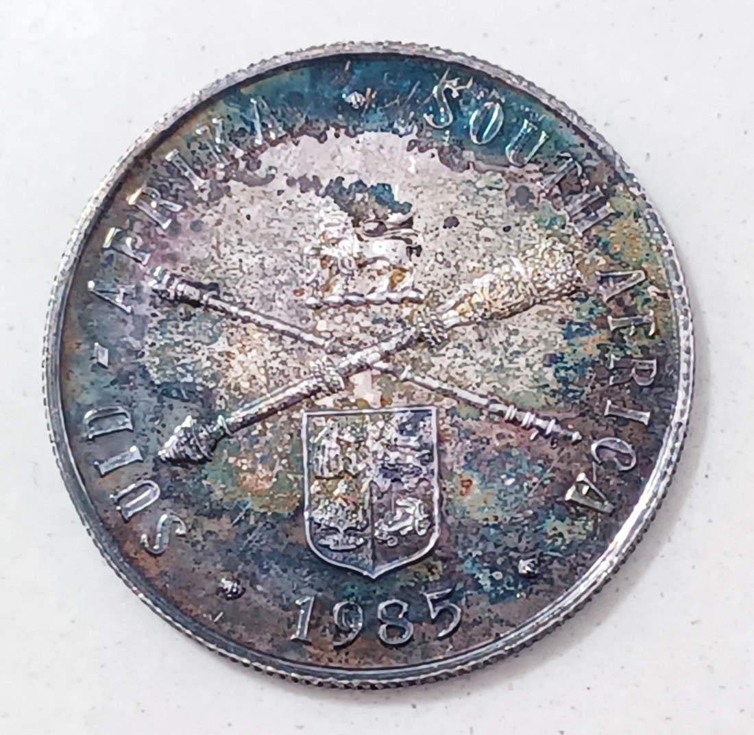  1985 South Africa PROOF Parliament 75 Years One Rand R1 MINTAGE 25,698 80% Silver 15g   