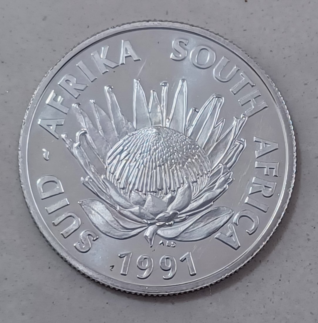  1991 South Africa PROOF Nursing 100 Years One Rand R1 MINTAGE 8,675 92.5% Silver 15g   