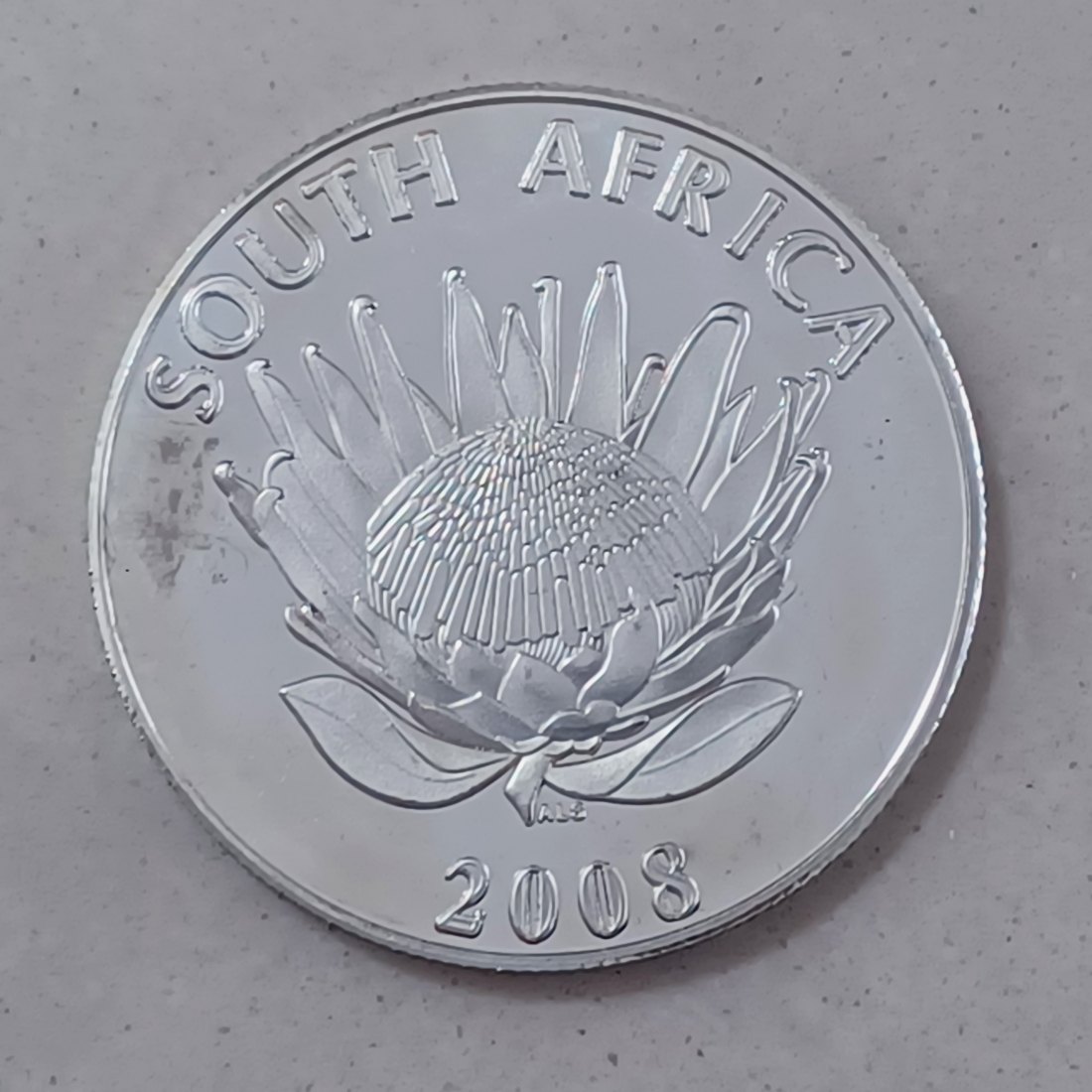  2008 South Africa PROOF Mahatma Gandhi One Rand R1 MINTAGE 6,133 92.5% Silver 15g   