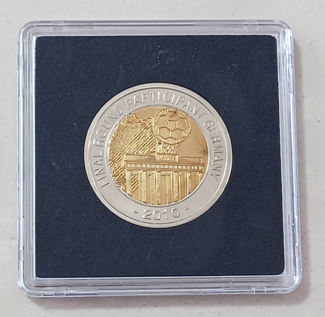  2010 Football South Africa Location Cape Town Final Round Participant Germany Bimetallic Token   