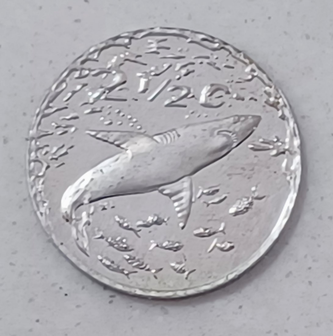  1999 South Africa PROOF Great White Shark Two Half Cent 2½c MINTAGE 1,956 92.5% Silver 1.41g 16.3mm   