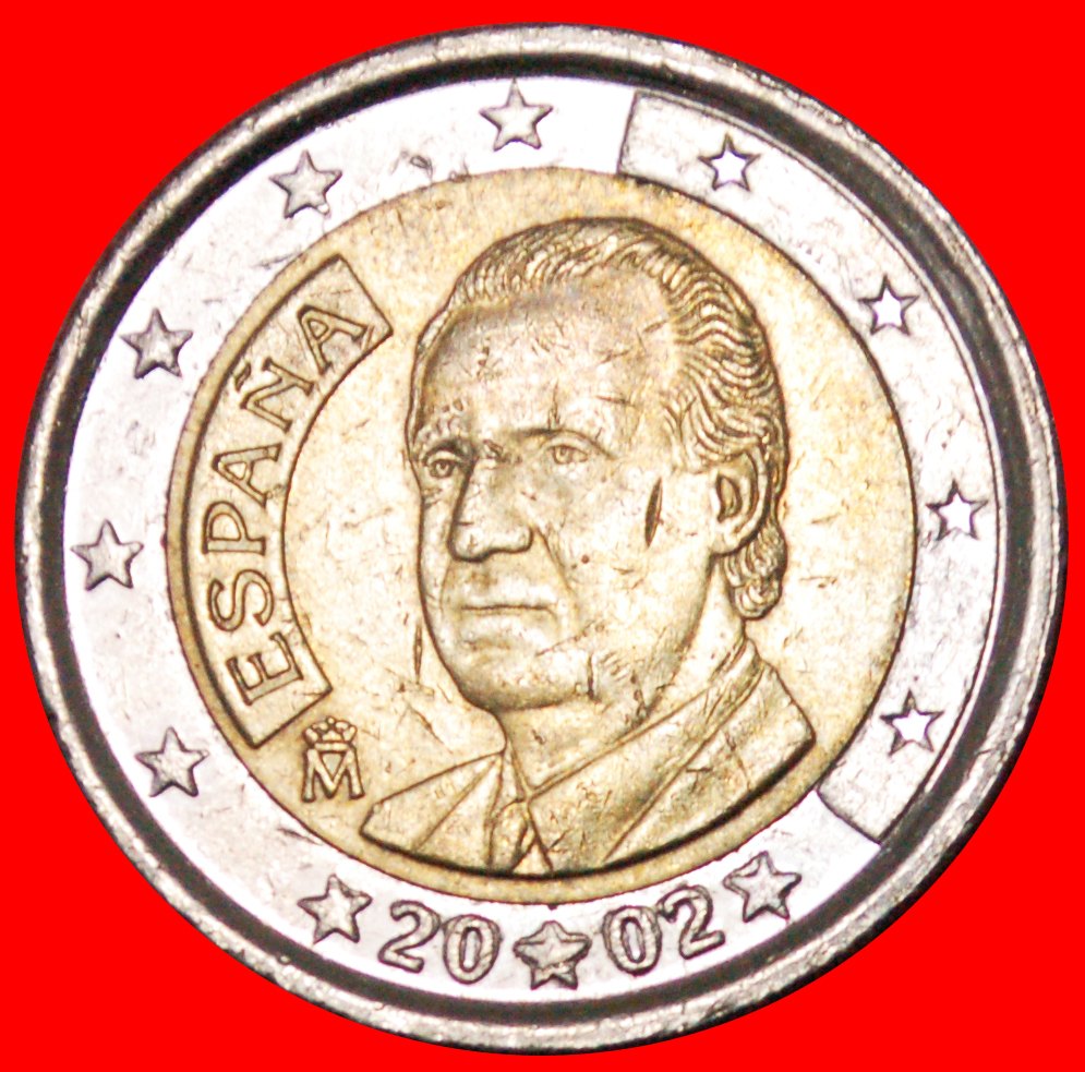  Ⰿ OUTLINE DATE: SPAIN ★2 EUROS 2002! UNPUBLISHED! JUAN CARLOS I (1975-2013) LOW START★ NO RESERVE!!!   