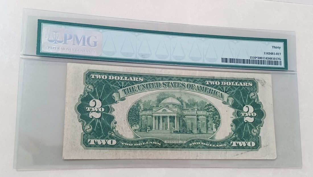  1953A United States Priest-Anderson Two Dollars $2 RED SEAL STAR NOTE PMG VF30 S~N *02507415A   