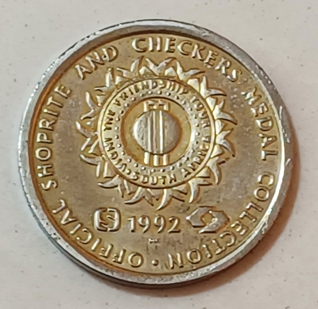  1992 South Africa Jonty Rhodes Springbok Cricket Player Shoprite Checkers Medal Token 8,25g 27.1mm   