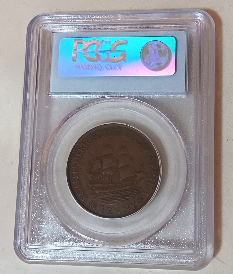  1926 South Africa Dromedaris George V One Penny 1D PCGS VF30   