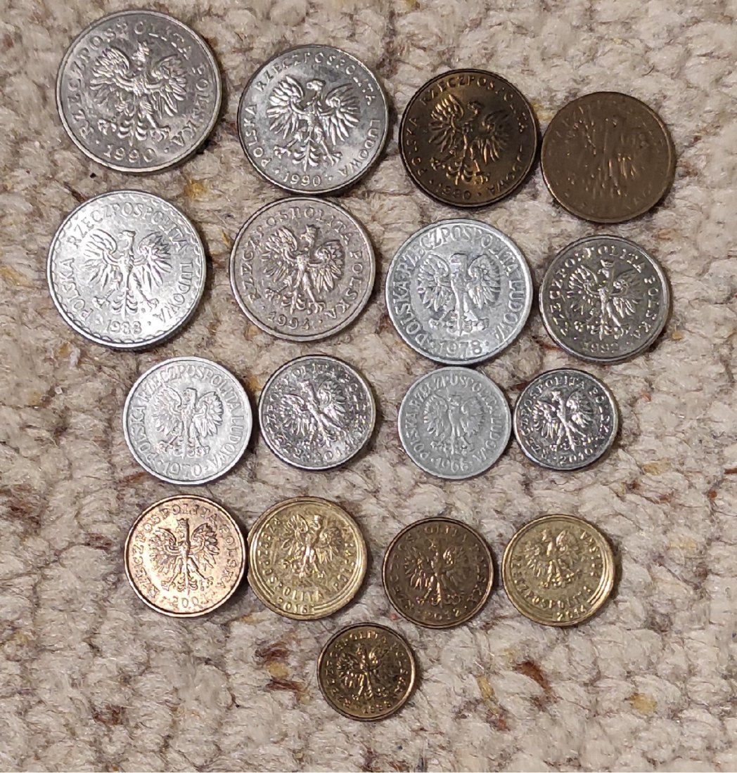  Set 6: 17 verschiedene Münzen aus Polen   