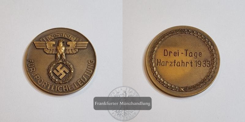  Deutschland Bronzemedaille NSKK 3-Tage-Harzfahrt 1933 FM-Frankfurt   